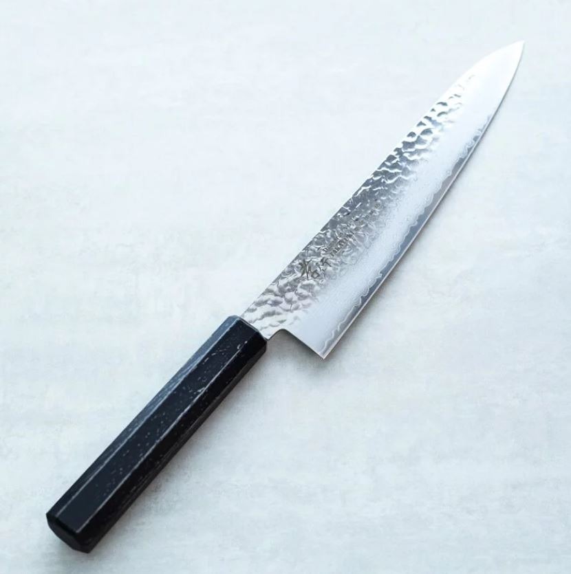 堺孝行 和牛刀 210mm VG10鋼 黑檀七彩柄 33層鎚目大馬士革