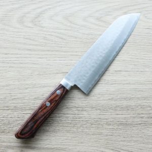 增谷訓生 三德刀 165mm VG1鋼 鎚目