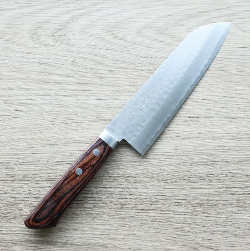 擷取 增谷訓生 三德刀 165mm VG1鋼 鎚目