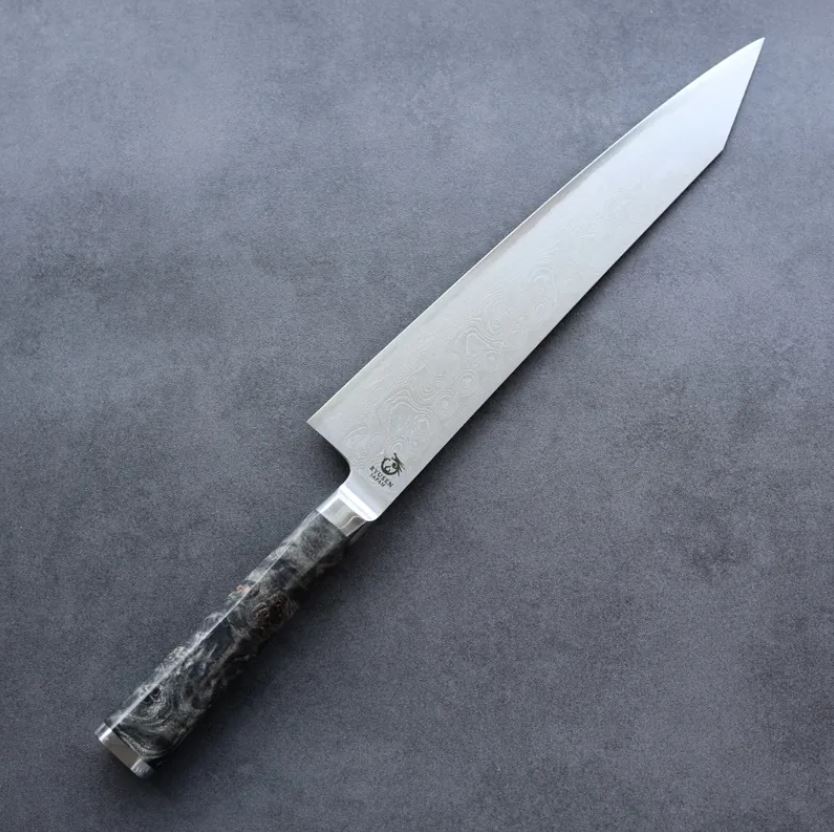 龍泉刃物 煌黑龍 牛刀 240mm SG2粉末HSS鋼 99層鎳染大馬士革