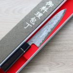 1 中川打刃物 牛刀 210mm 青一鋼 酸洗墨流/明神研磨