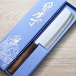 2 增谷訓生 寬版菜切 165mm VG1鋼 鎚目 樫木和柄