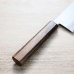 4 增谷訓生 寬版菜切 165mm VG1鋼 鎚目 樫木和柄