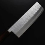 58 增谷訓生 寬版菜切 165mm VG1鋼 鎚目 樫木和柄