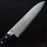 增谷訓生 牛刀 180mm VG10鋼 鎚目大馬士革 彩流 藍柄 (2) 增谷訓生 牛刀 180mm VG10鋼 鎚目大馬士革 彩流 藍柄