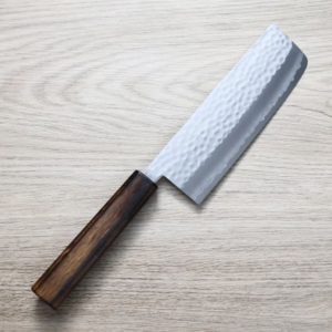 擷取 增谷訓生 寬版菜切 165mm VG1鋼 鎚目 樫木和柄