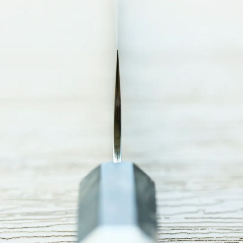 2 加藤義実 蔬果刀 120mm VG10 黑染鎳大馬士革 穩定樺木柄