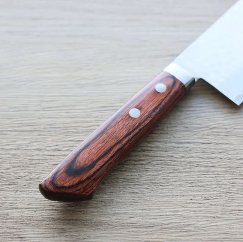 3 增谷訓生 寬版菜切 165mm VG10鋼 刻流