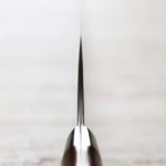 4 佐治武士 文化刀 180mm 青紙鋼 有色大馬士革 沙漠鐵木柄