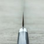 5 增谷訓生 牛刀 180mm VG10鋼 鎚目大馬士革 刻流藍柄