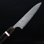 5 加藤義実 蔬果刀 120mm VG10 黑染鎳大馬士革 穩定樺木柄