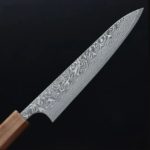 6 加藤義実 蔬果刀 150mm SG2粉末HSS鋼 黑染鎳 大馬士革