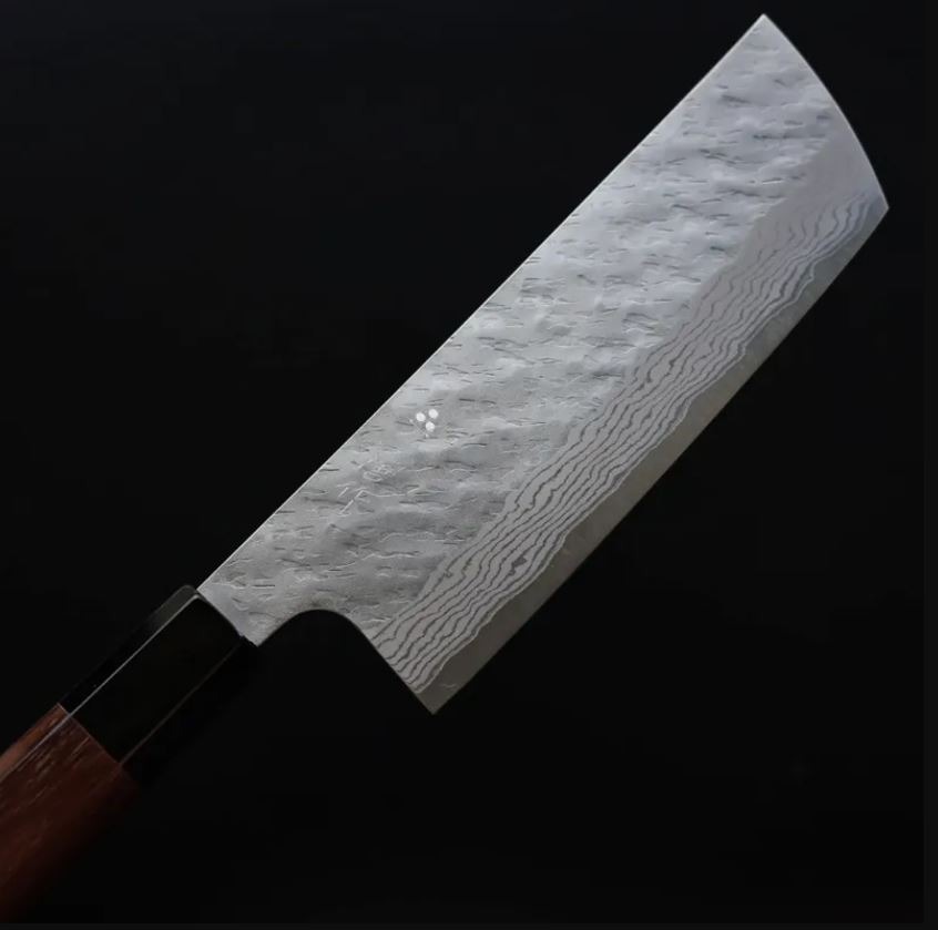 6 二唐刃物 菜切 165mm VG10 磨鎚目