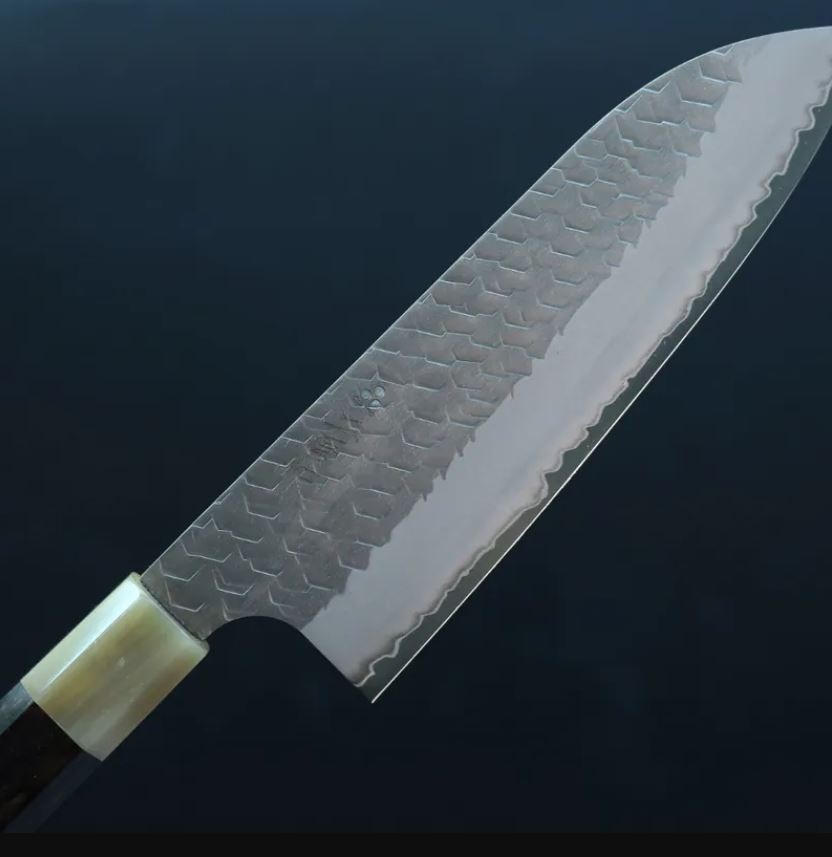 三德 180mm (3) 二唐刃物 三德 180mm SG2粉末HSS鋼 磨鎚目