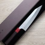加藤義實 水波 切付牛刀 210mm<br> SG2粉末HSS鋼