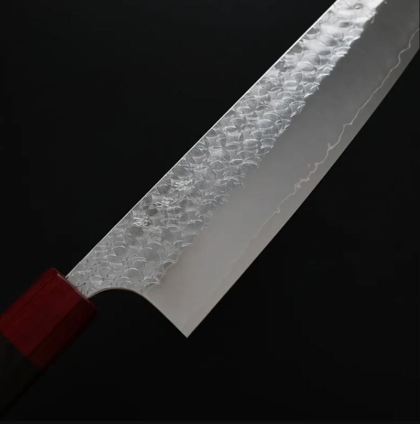 加藤義實 水波 切付牛刀 210mm<br> SG2粉末HSS鋼