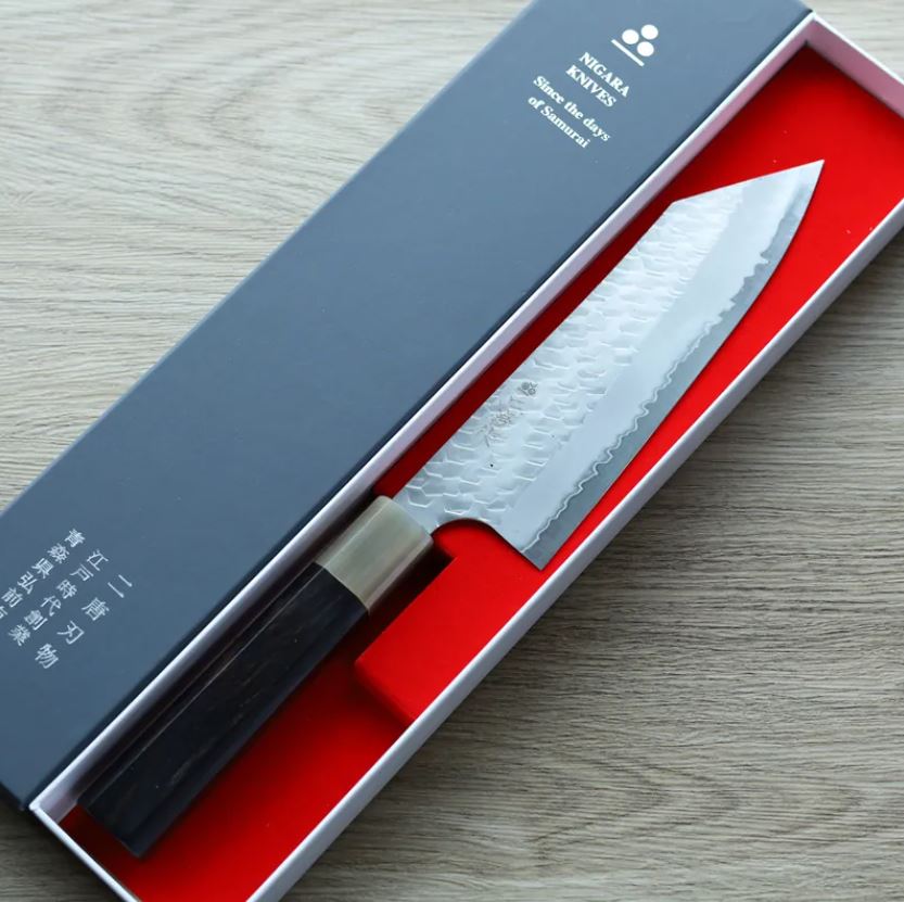 文化 180mm (2) 二唐刃物 文化 180mm SG2粉末HSS鋼 磨鎚目