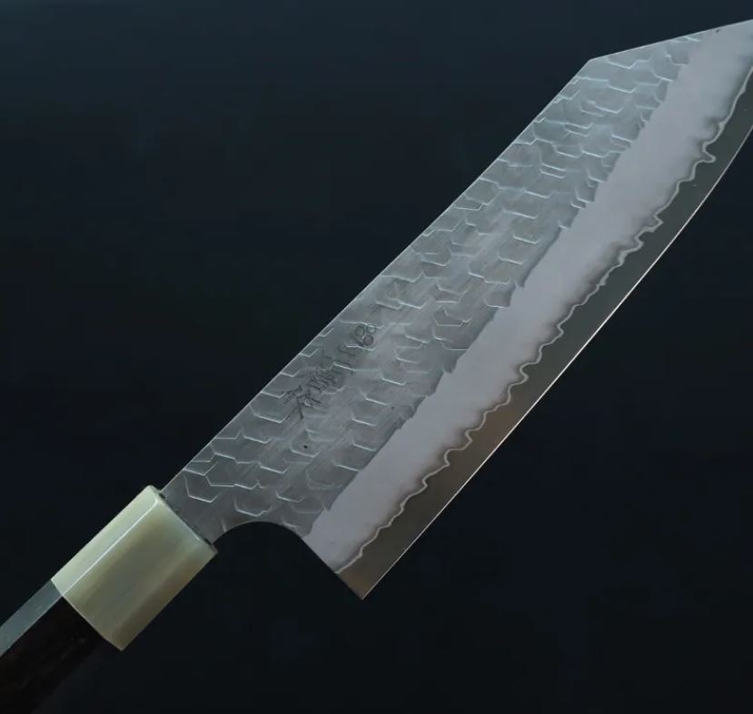 文化 180mm (3) 二唐刃物 文化 180mm SG2粉末HSS鋼 磨鎚目