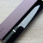 牛刀 210 (1) 加藤義実 牛刀 210mm VG10 黑染鎳大馬士革 穩定樺木柄