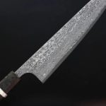 牛刀 210 (2) 加藤義実 牛刀 210mm VG10 黑染鎳大馬士革 穩定樺木柄