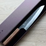 牛刀 210mm (2) 加藤義実 牛刀 210mm 青紙超級鋼 黑打墨流