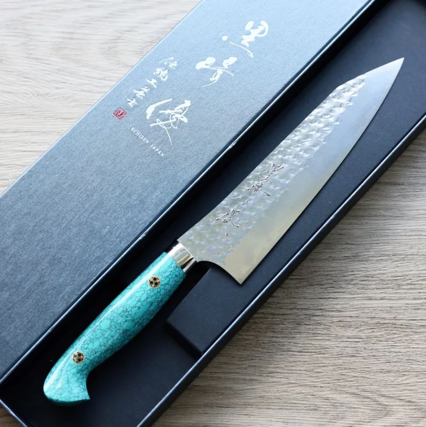 黑崎優 閃光 牛刀 180mm SG2粉末HSS鋼 綠松石洋柄