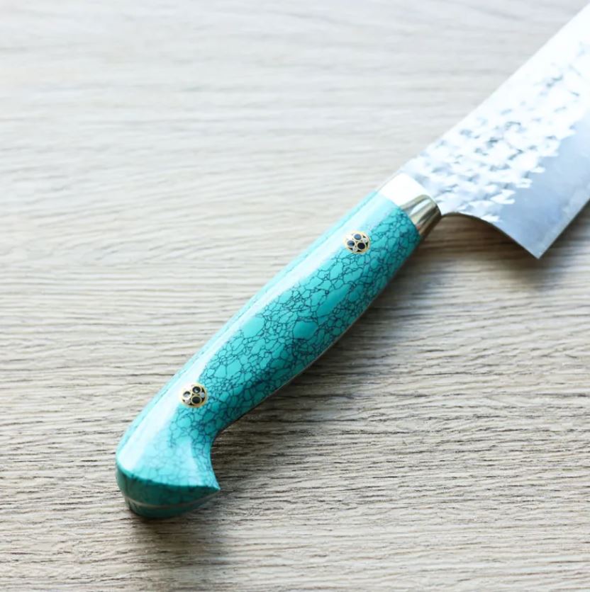 黑崎優 閃光 牛刀 180mm SG2粉末HSS鋼 綠松石洋柄