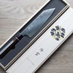 1 関兼次 瑞雲 三德刀 180mm SG2粉末綱/附刀鞘 大馬士革