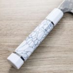 二唐刃物 牛刀 240mm 銀三鋼 層積黑染/本鍛造