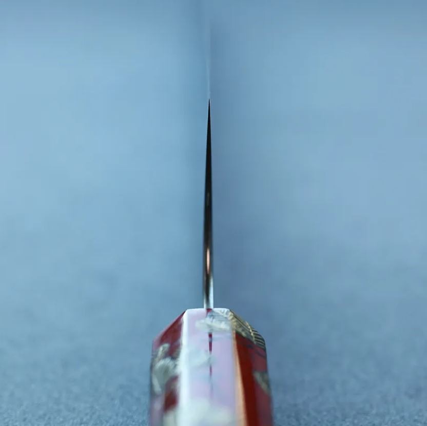 甲鉄 柴田崇行 牛刀 210mm SG2粉末HSS鋼 漆塗柄限定松竹