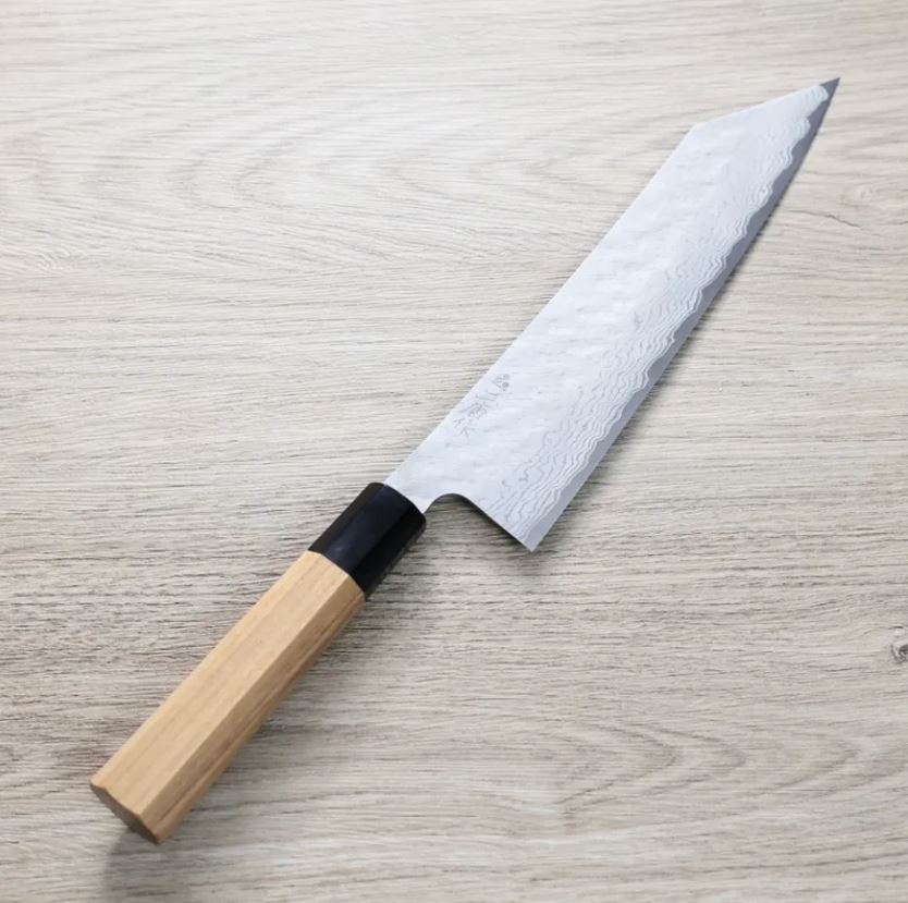 切付牛刀 240mm (1) 二唐刃物 切付牛刀 240mm VG10鋼 磨鎚目