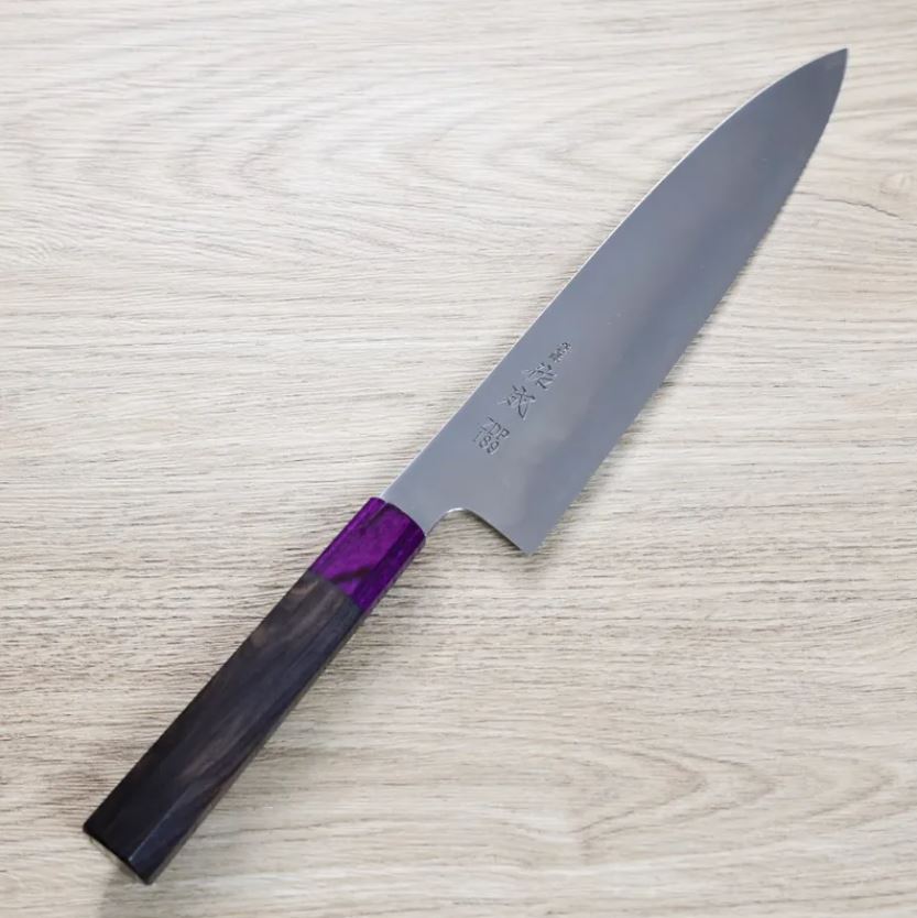 佑成 牛刀 240mm ZDP189粉末HSS鋼/黑檀八角柄