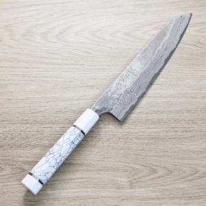 二唐刃物 牛刀 240mm 銀三鋼 層積黑染/本鍛造