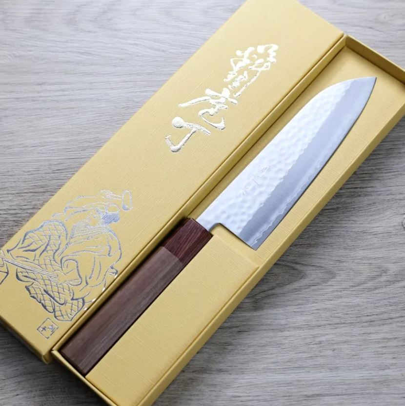 1 增谷訓生 三德刀 170mm VG1鋼 鎚目 和柄