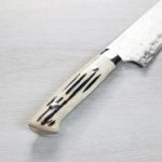 2 佐治武士 牛刀 180mm R2粉末HSS鋼 鑽石大馬士革 牛骨洋柄