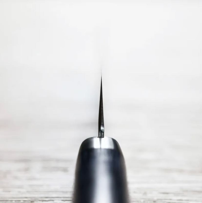 3 增谷訓生 小三德刀 130mm VG10鋼 刻流 藍柄