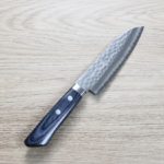 4 增谷訓生 小三德刀 130mm VG10鋼 刻流 藍柄