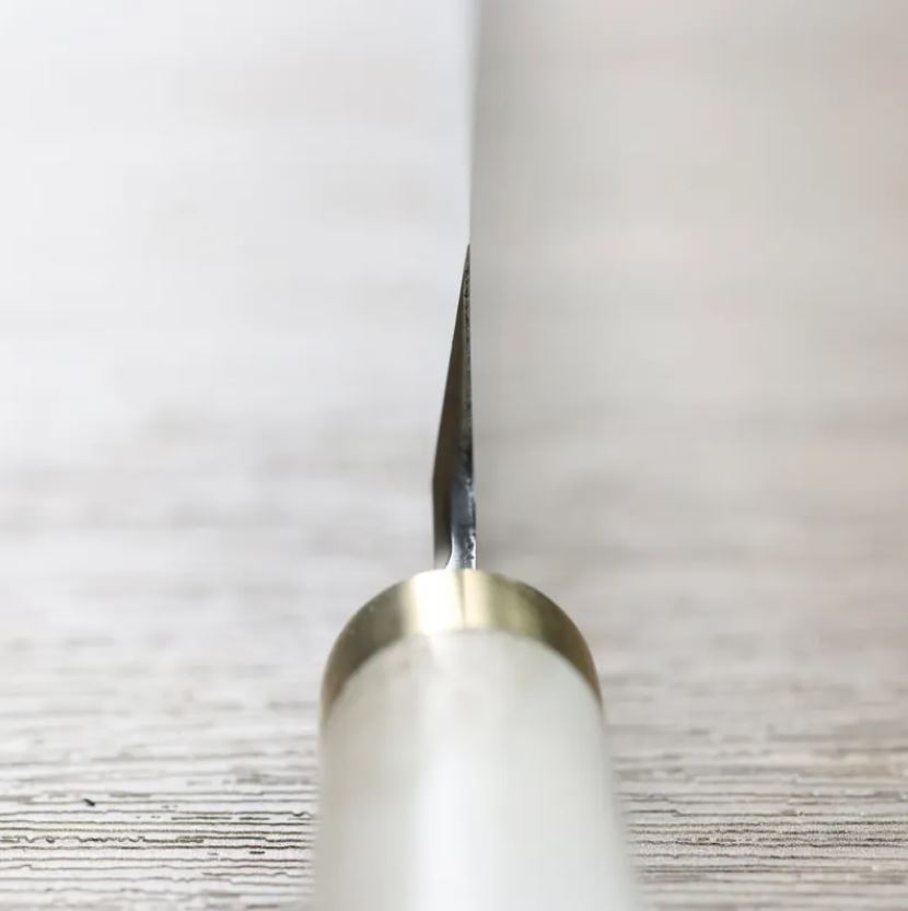 4 佐治武士 柳刃 300mm 銀三鋼 鹿角柄