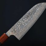 佐治武士 三德 165mm VG10W鋼 黑金大馬士革