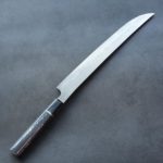 二唐刃物 先丸柳刃 300mm <br>白一鋼 水本燒