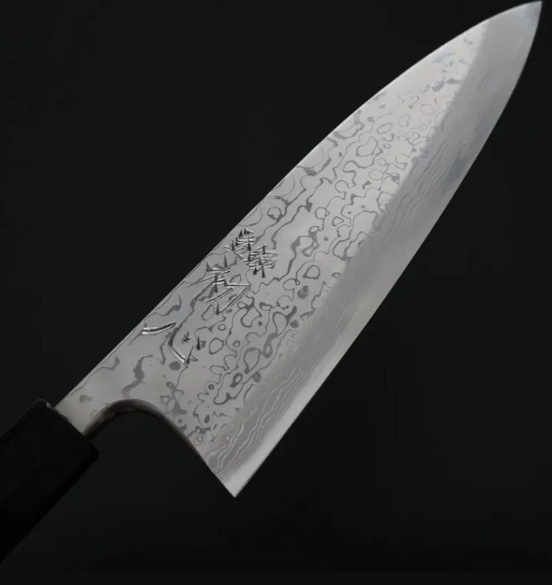 初心x彌氏良寬 出刃 180mm 青紙鋼 墨流