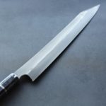 二唐刃物 切付柳刃 300mm 白一鋼 水本燒