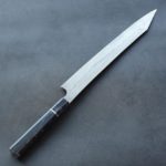 二唐刃物 切付柳刃 300mm 白一鋼 水本燒