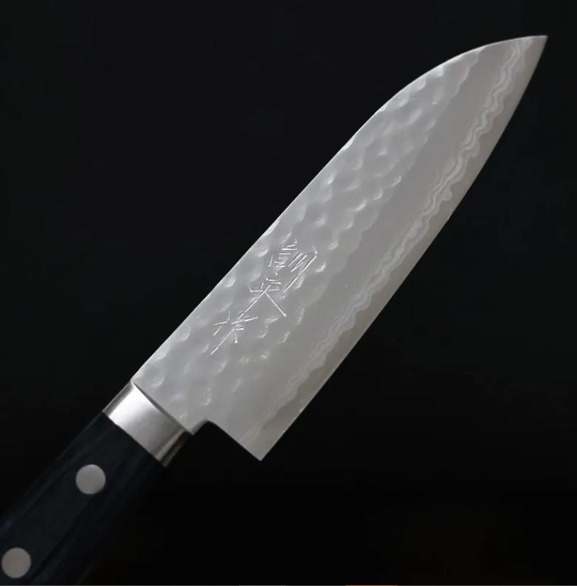 擷取 增谷訓生 小三德刀 130mm VG10鋼 刻流 藍柄