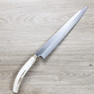 佐治武士 柳刃 300mm 銀三鋼 鹿角柄