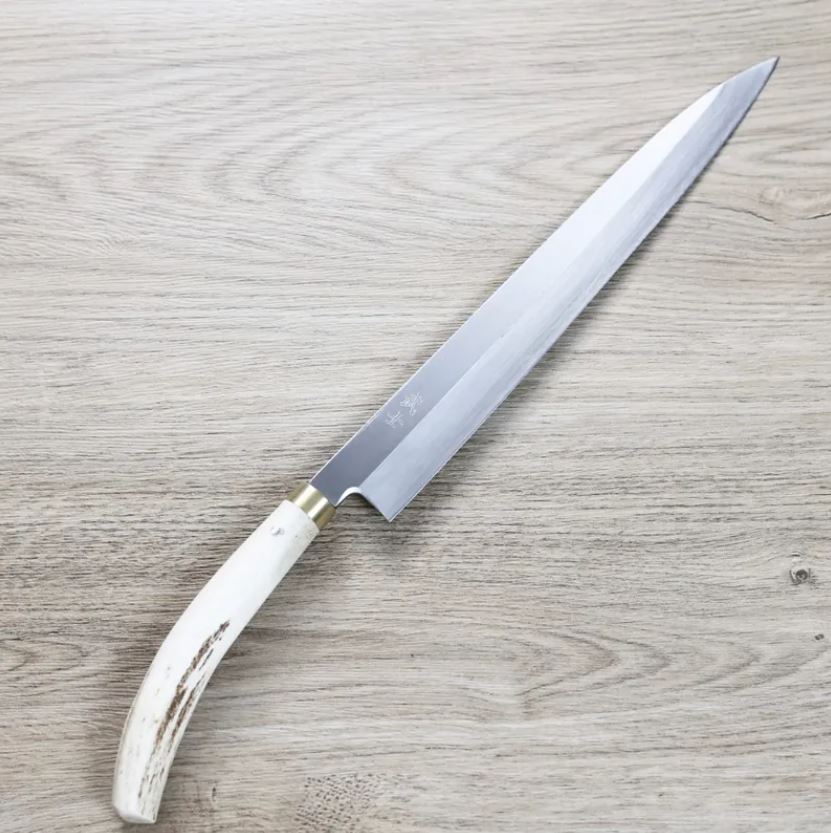 擷取 佐治武士 柳刃 300mm 銀三鋼 鹿角柄