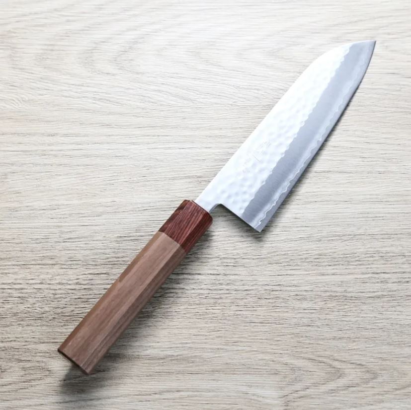 擷取 增谷訓生 三德刀 170mm VG1鋼 鎚目 和柄