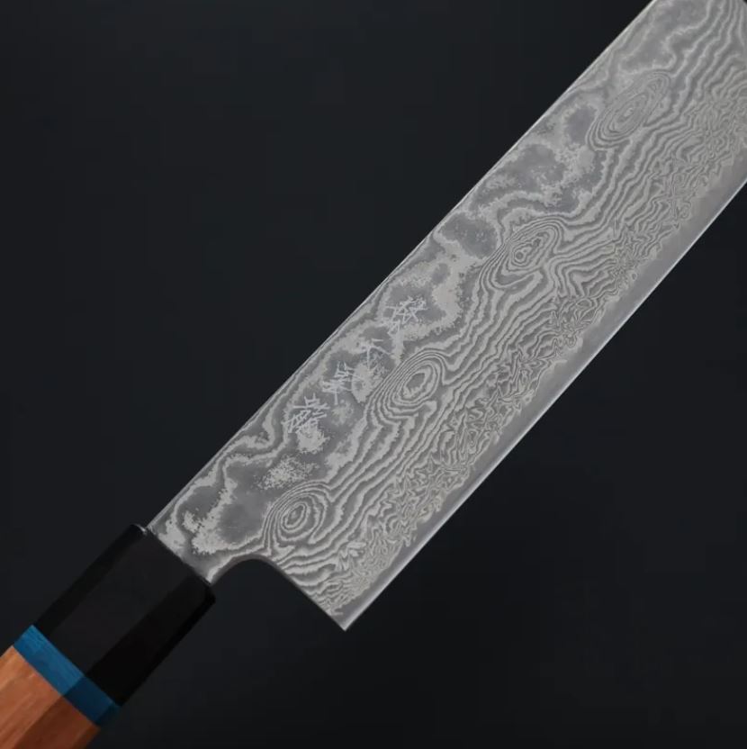 改 菜切 165mm VG10 (3) 龍泉刃物 梵天雲龍 改 菜切 165mm VG10 63層鎳染大馬士革/本鍛造