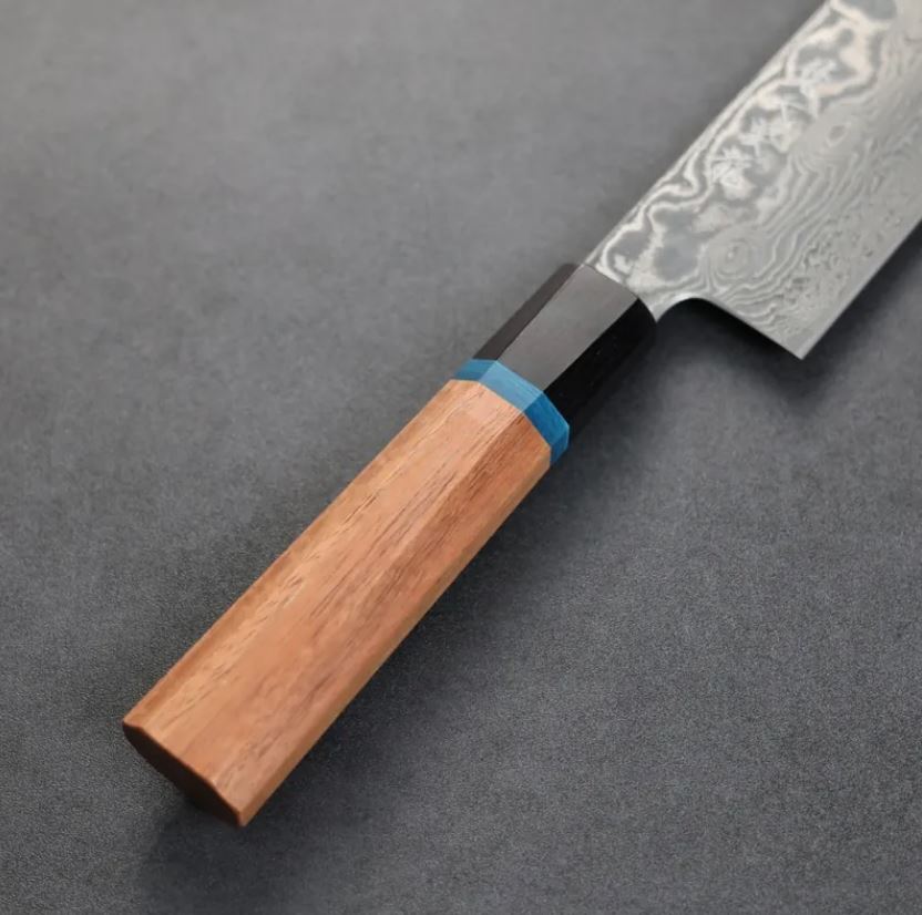 改 菜切 165mm VG10 (5) 龍泉刃物 梵天雲龍 改 菜切 165mm VG10 63層鎳染大馬士革/本鍛造