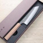 加藤義實 文化刀 170mm 青紙超級鋼 黑打墨流